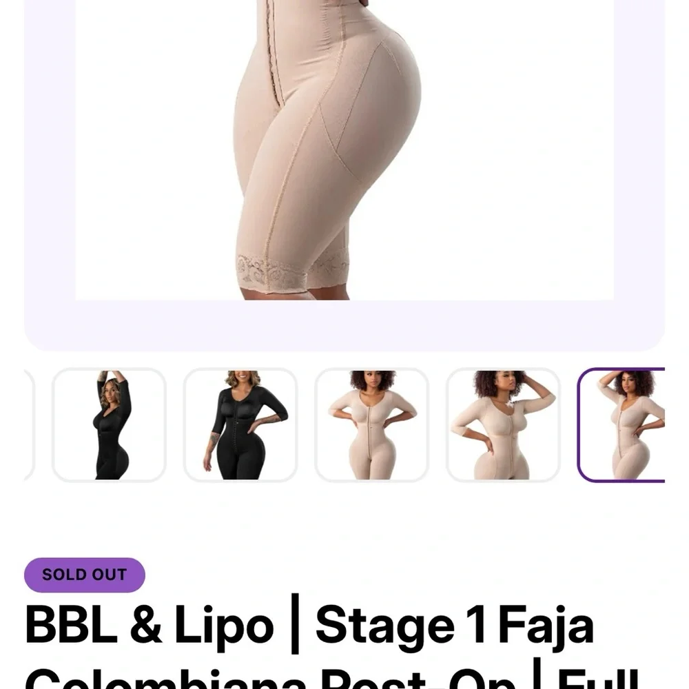 Women's Beige Full Body Shapewear - Picture 3 of 9